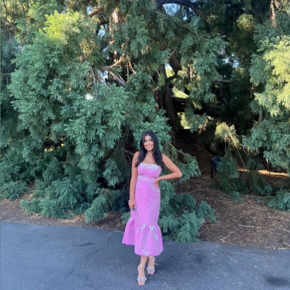 Gin & Jules Lexi Crystal Trim Midi Dress - Picture 10 of 14